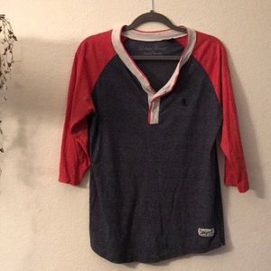 Quarter Sleeve Two-toned Baseball Tee